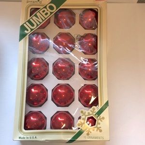 Vintage Christmas Pyramid Ornament Set